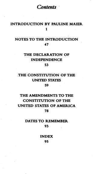 The Declaration of Independence and the Constitution of the United States