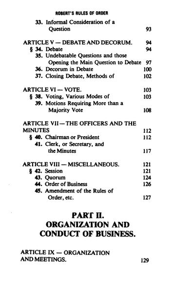 Robert's Rules of Order (William Eisner)