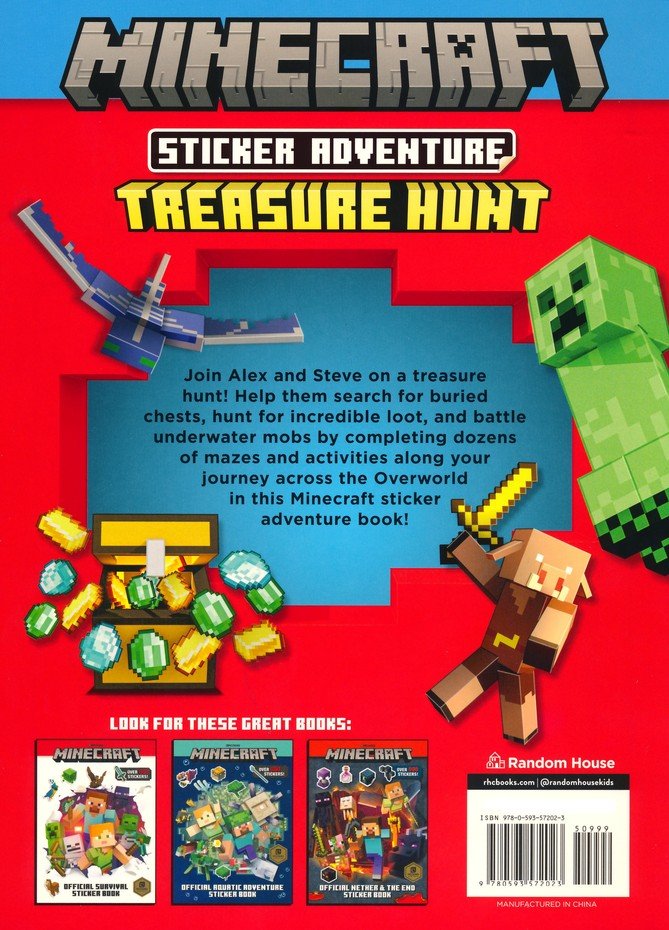 Minecraft Sticker Adventure: Treasure Hunt (Minecraft)