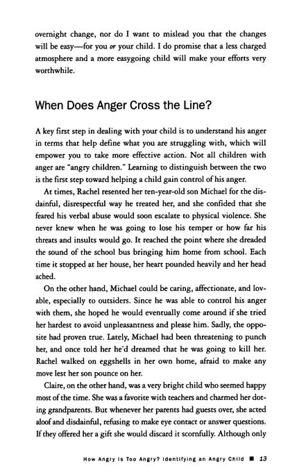 The Angry Child: Regaining Control When Your Child Is Out of Control