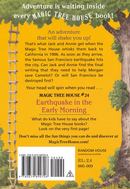 Magic Tree House #24: Earthquake Early Morning