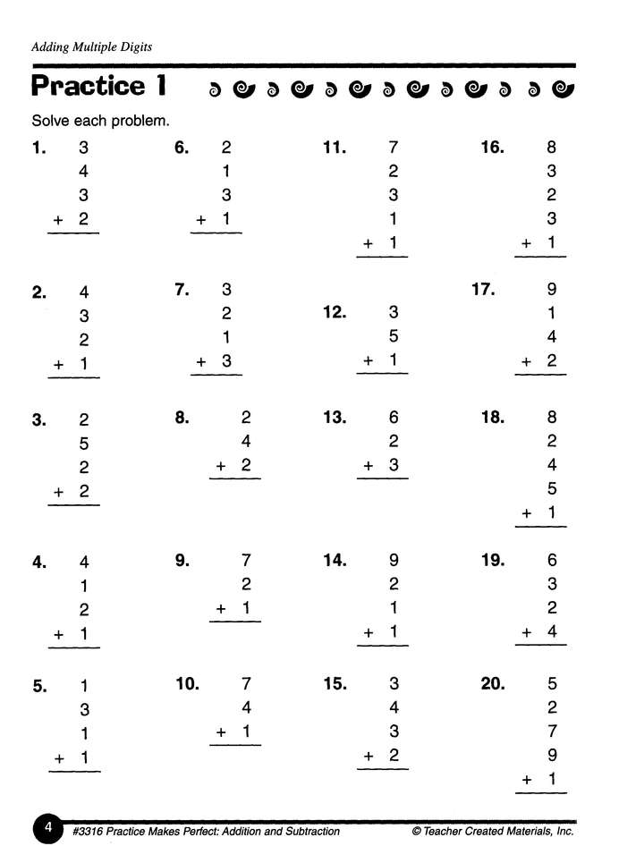 Addition & Subtraction, Grade 2