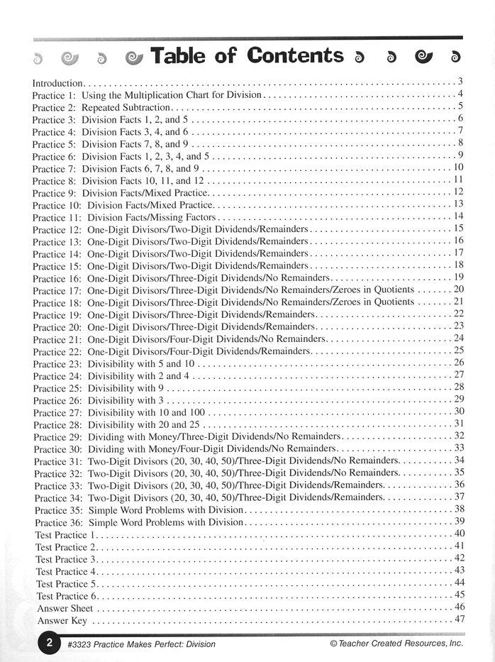 Practice Makes Perfect: Division (Grade 3)