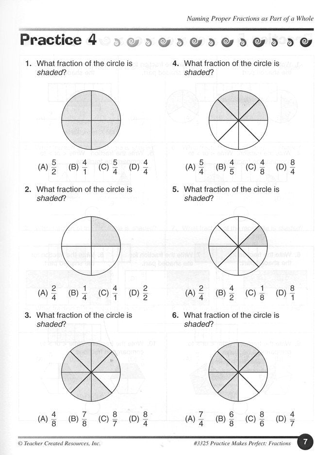 Practice Makes Perfect: Fractions (Grade 4)