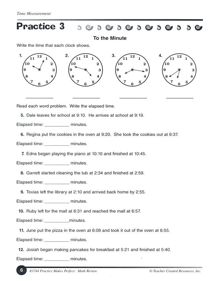 Practice Makes Perfect: Math Review (Grade 4)