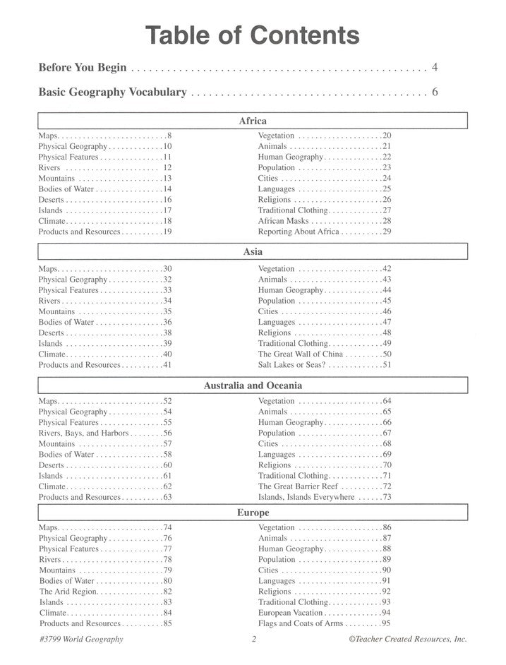 World Geography, Grades 5-8, 3rd Edition