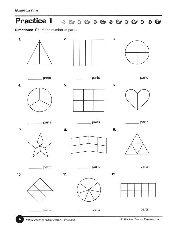 Practice Makes Perfect: Fractions (Grade 3)