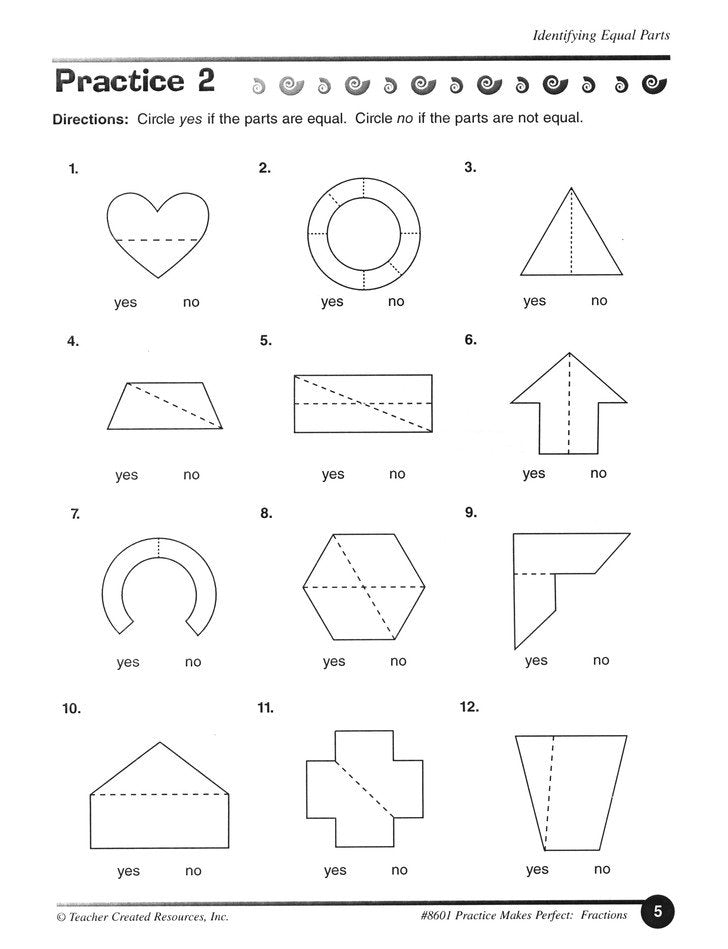 Practice Makes Perfect: Fractions (Grade 3)