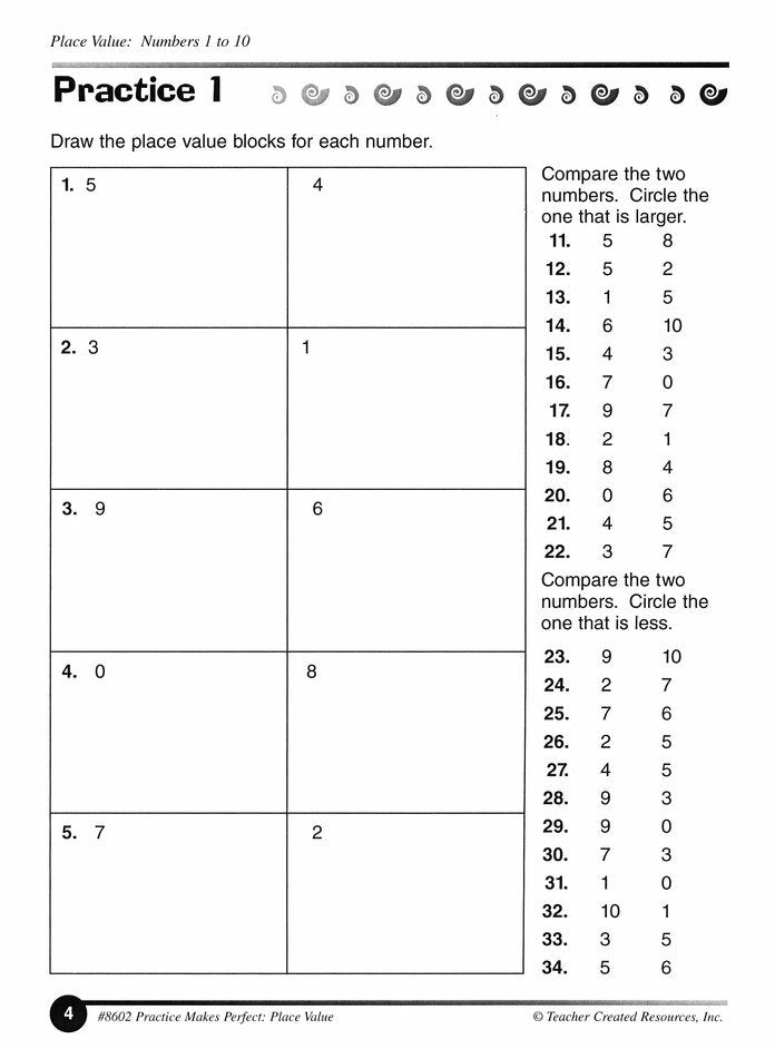 Practice Makes Perfect: Place Value (Grade 2)