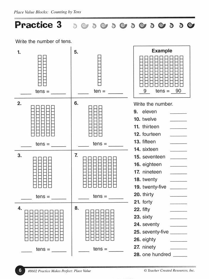 Practice Makes Perfect: Place Value (Grade 2)