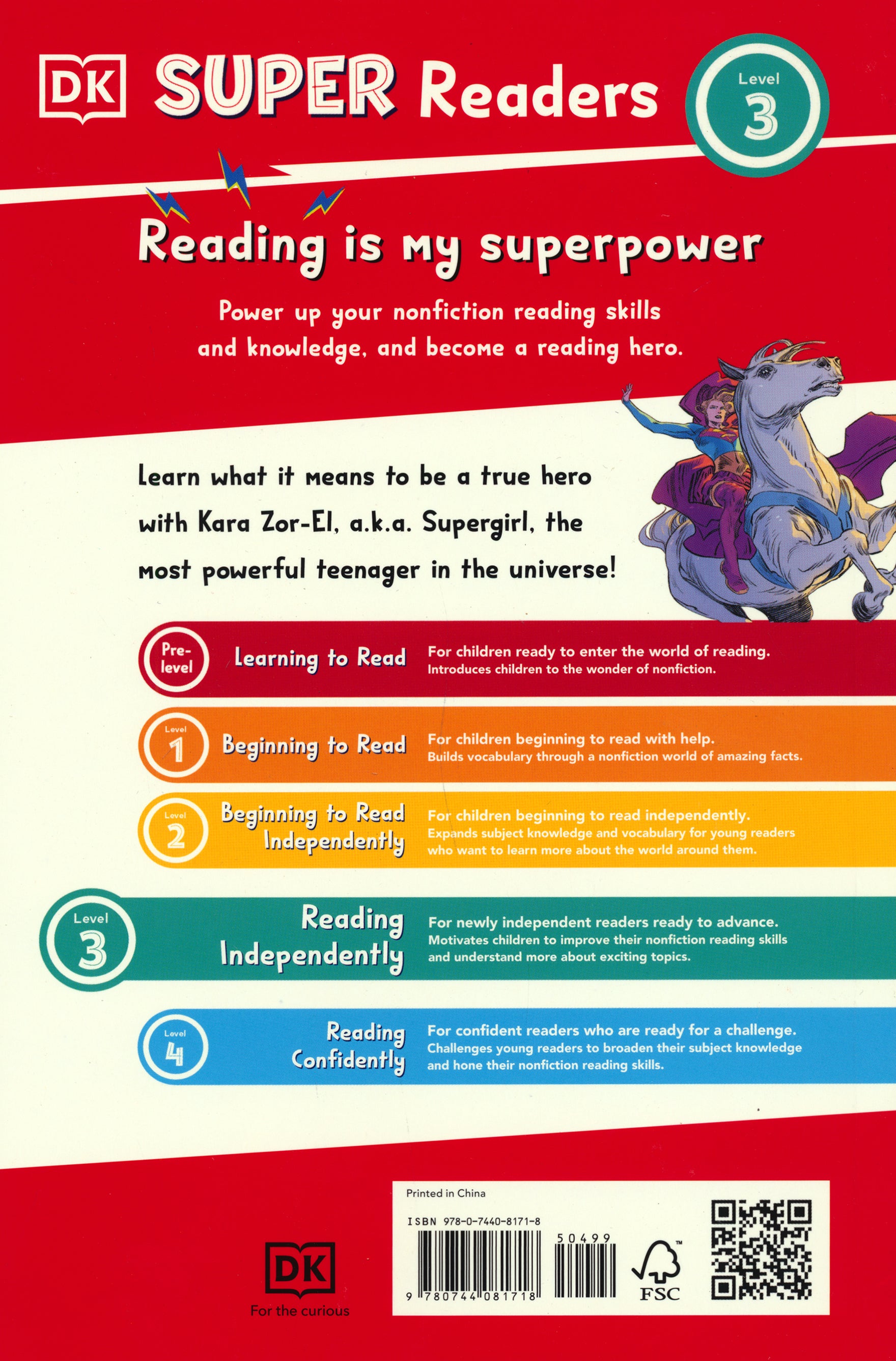 DK Super Readers Level 3 DC Supergirl Girl of Steel Meet Kara Zor-El