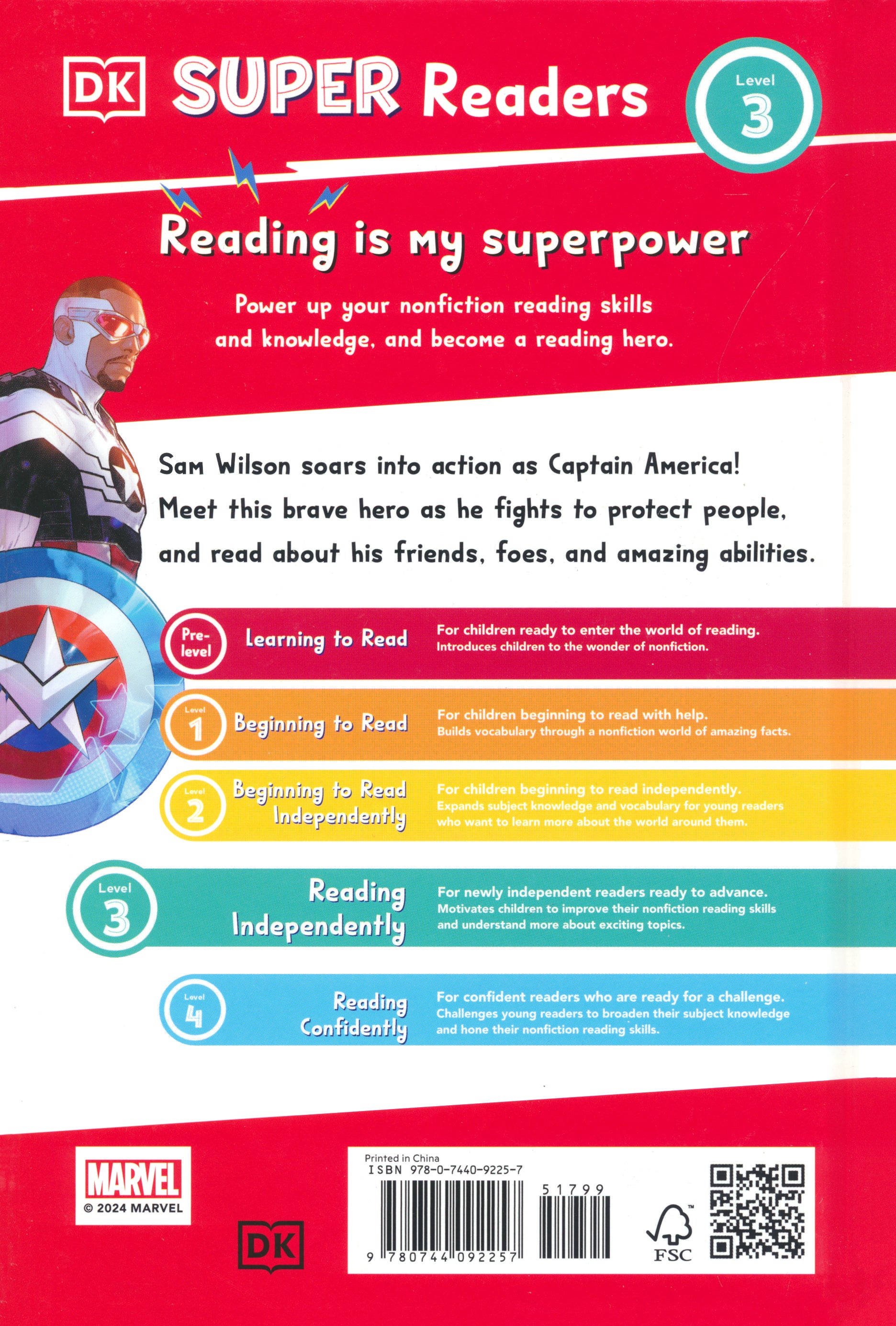 DK Super Readers Level 3 Marvel Captain America Meet Sam Wilson!