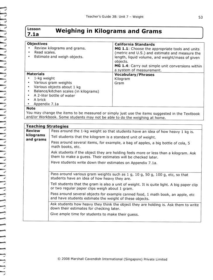 Primary Mathematics Standards Edition Level 3B Teacher Guide