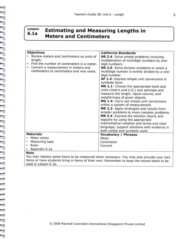 Primary Mathematics Standards Edition Level 3B Teacher Guide