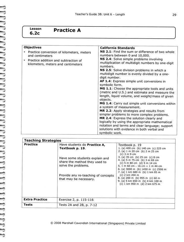 Primary Mathematics Standards Edition Level 3B Teacher Guide