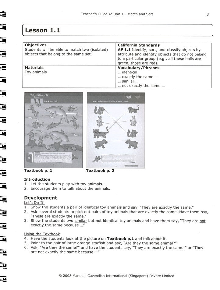 EarlyBird Kindergarten Math (Standards Edition)  Teacher's Guide A