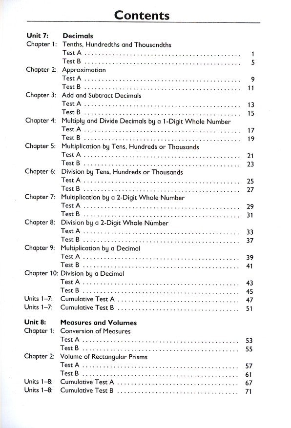 Primary Mathematics Tests 5B (Standards Edition)