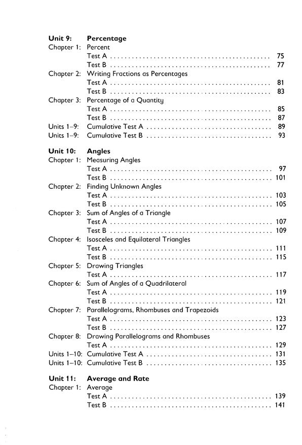 Primary Mathematics Tests 5B (Standards Edition)