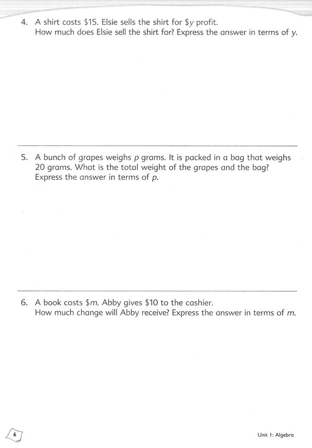 Primary Mathematics Workbook 6A (Standards Edition)