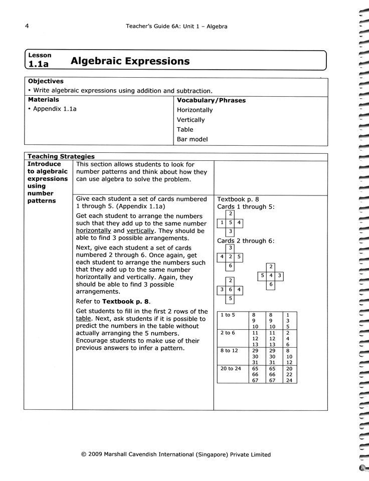 Primary Mathematics Standards Edition Level 6A Teacher Guide