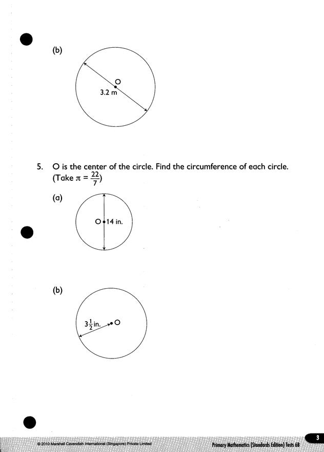 Primary Mathematics Tests 6B (Standards Edition)