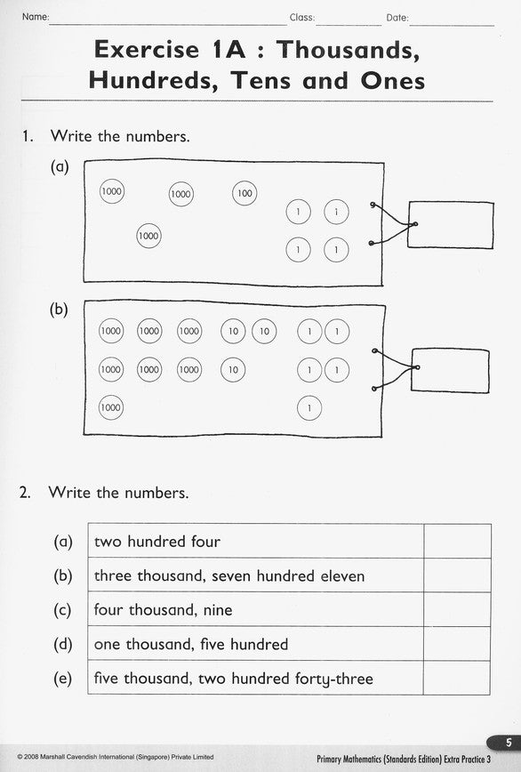 Extra Practice (Standards Edition) for Primary Math 3