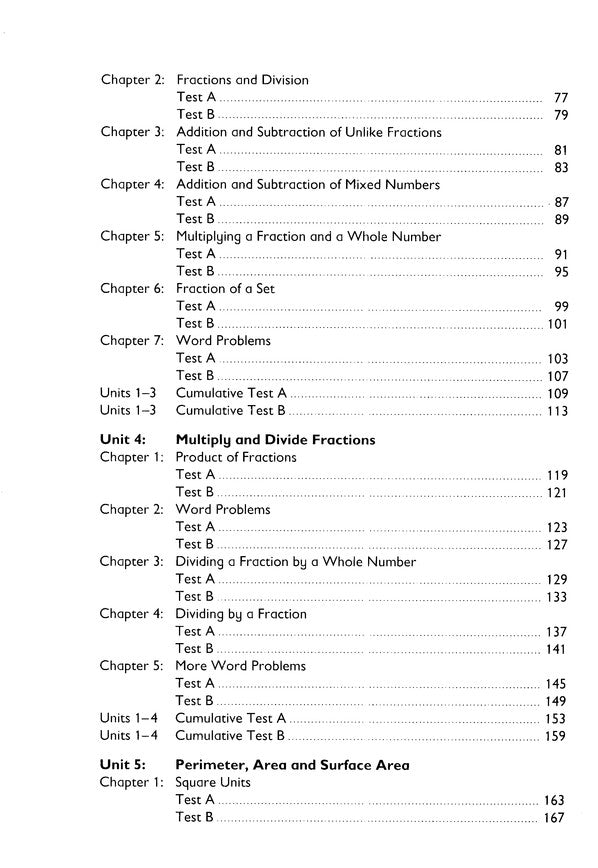 Primary Mathematics Tests 5A (Standards Edition)