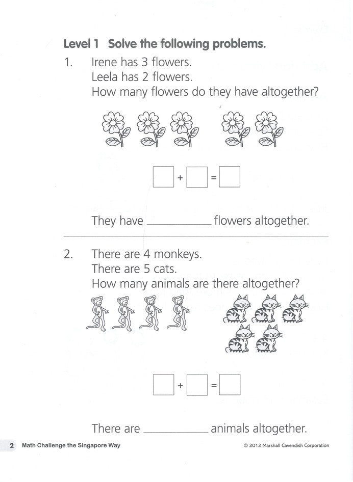 Math Challenge the Singapore Way Grade 1