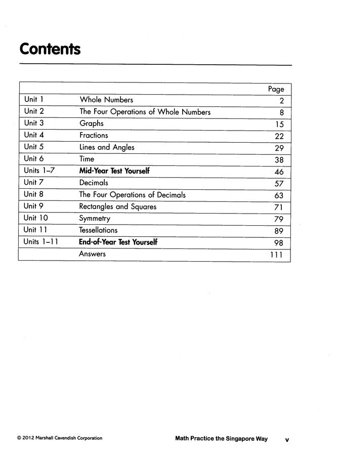 Math Practice the Singapore Way Grade 4