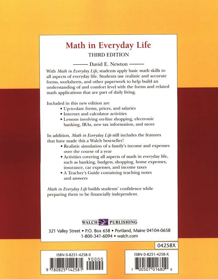 Math in Everyday Life Student Text