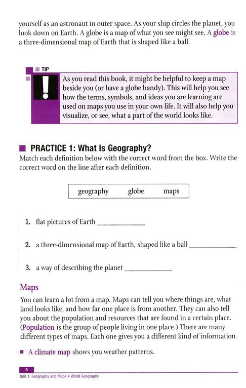 Power Basics World Geography Student Textbook