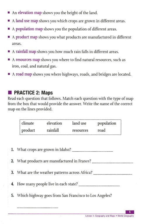 Power Basics World Geography Student Textbook