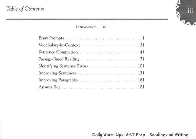 Daily Warm-Ups: SAT Prep Reading and Writing