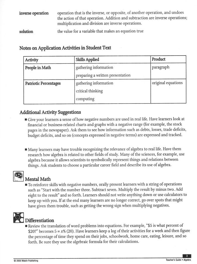 Power Basics Algebra Set