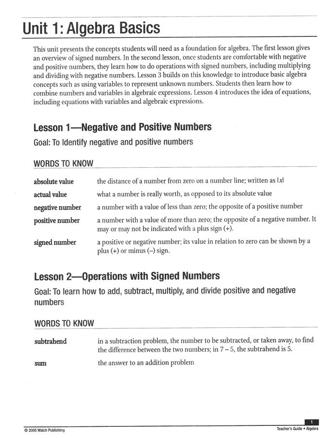 Power Basics Algebra Set