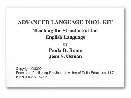 Advanced Language Tool Kit (Cards Only; Homeschool Edition)