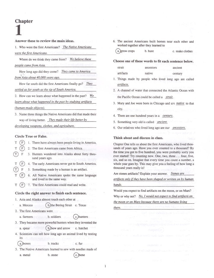 Explorers and Settlers Answer Key (Homeschool Edition)