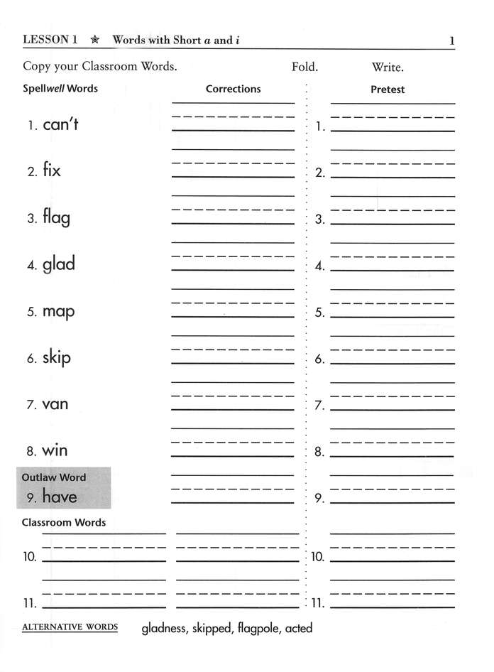 Spellwell Book A, Grade 2 (Homeschool Edition)