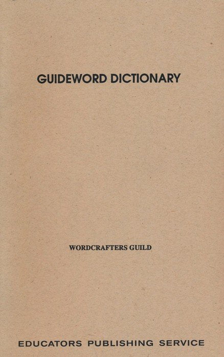 Dyslexia Training Program: Guideword Dictionary (Homeschool  Edition)