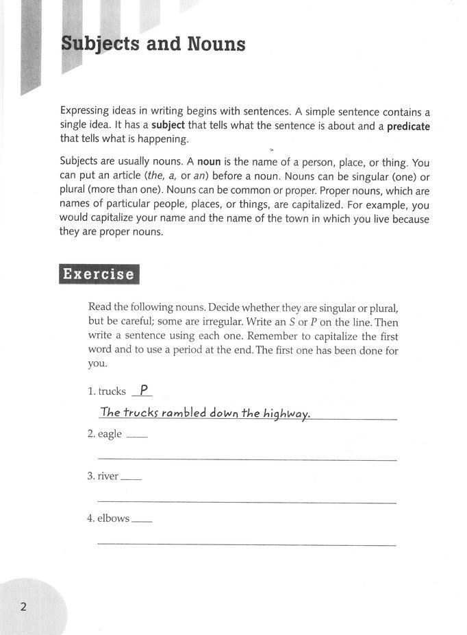 Writing Skills, 2nd Edition, Book 1 Grades 5-6 (Homeschool  Edition)