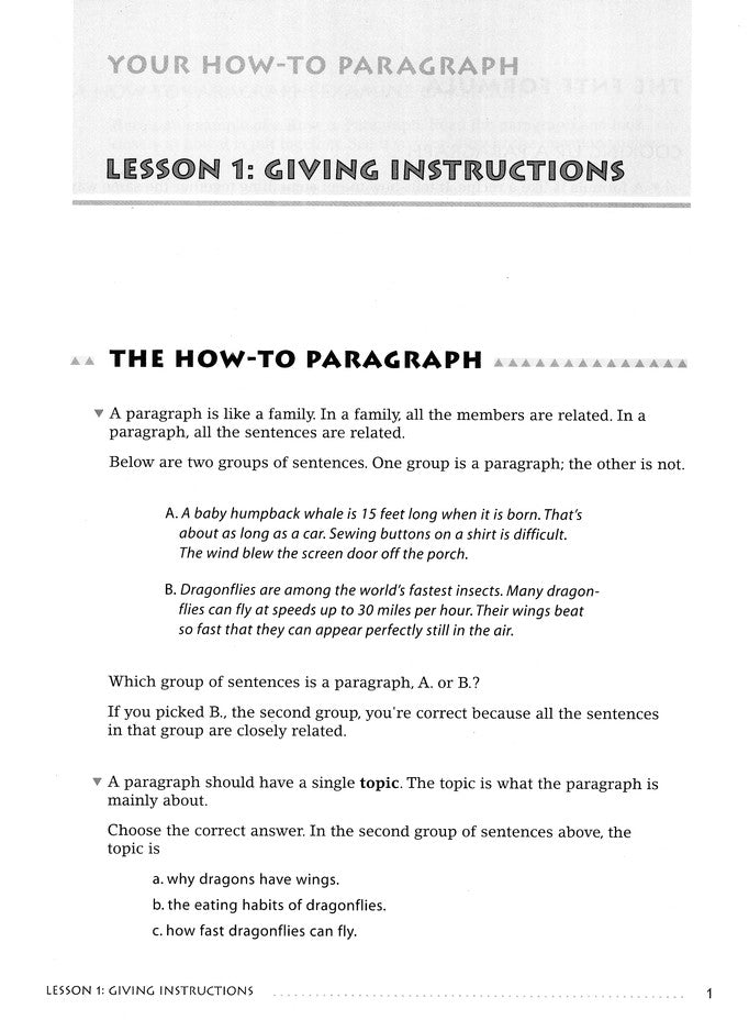 The Paragraph Book 1 (Homeschool Edition)