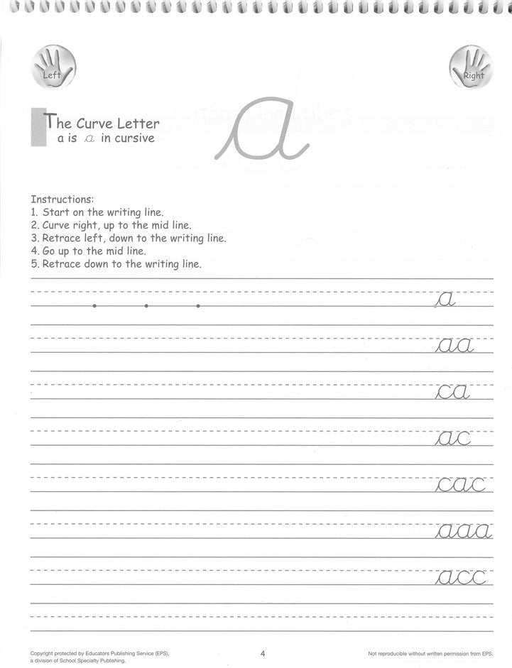 Conquering Cursive Left-Handed Workbook (Homeschool Edition)