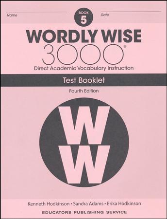 Wordly Wise 3000 Book 5 Tests (4th Edition; Homeschool  Edition)