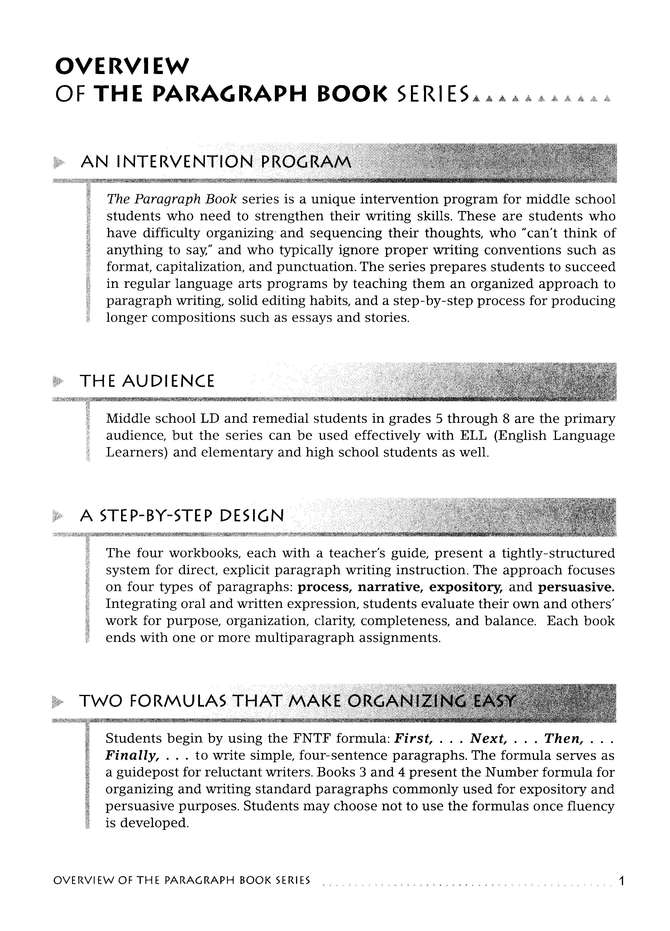 The Paragraph Book 1, Teacher's Guide (Homeschool Edition)