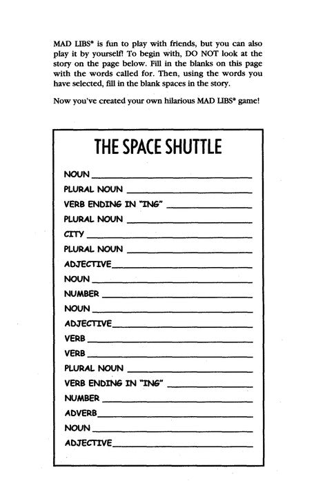 The Original Mad Libs