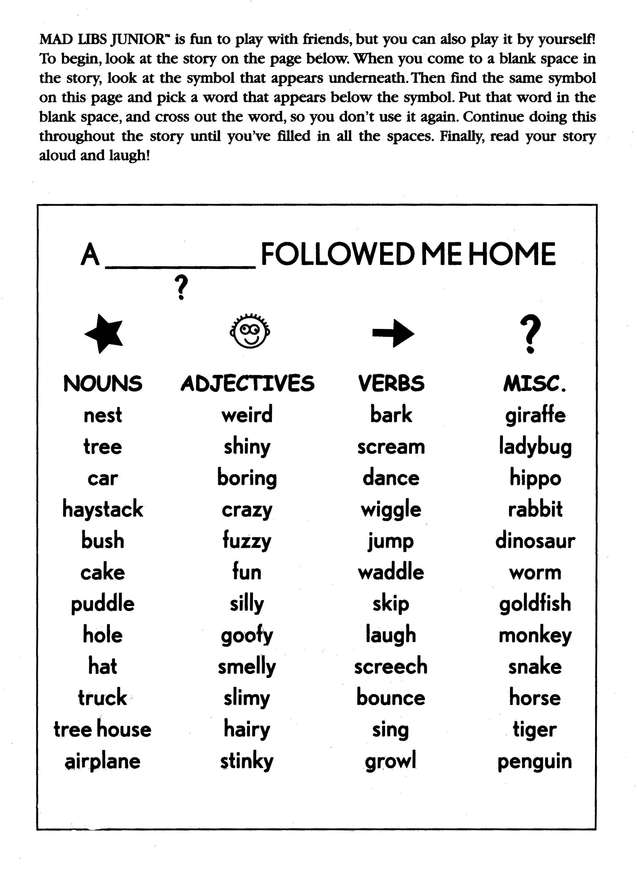 Mad Libs Junior: Animals, Animals, Animals!