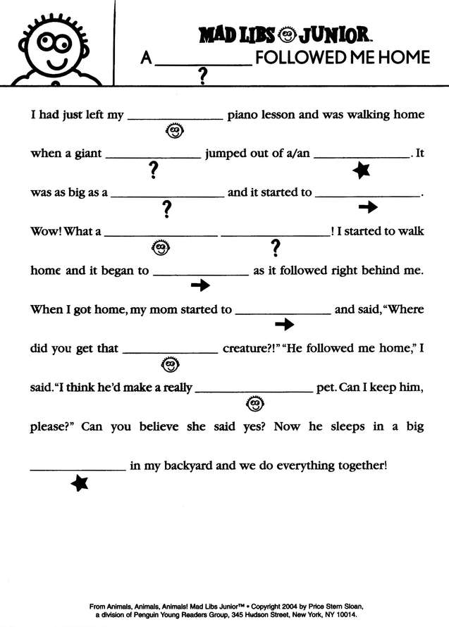 Mad Libs Junior: Animals, Animals, Animals!