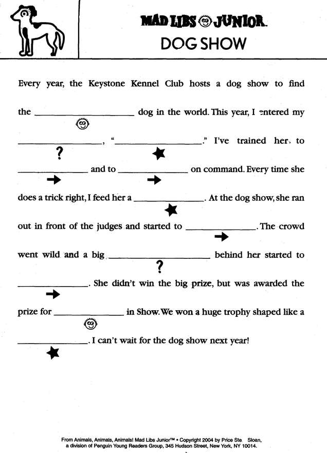 Mad Libs Junior: Animals, Animals, Animals!