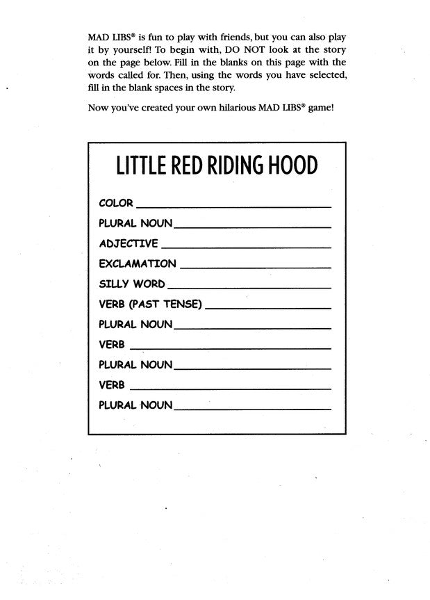 Best Of Mad Libs