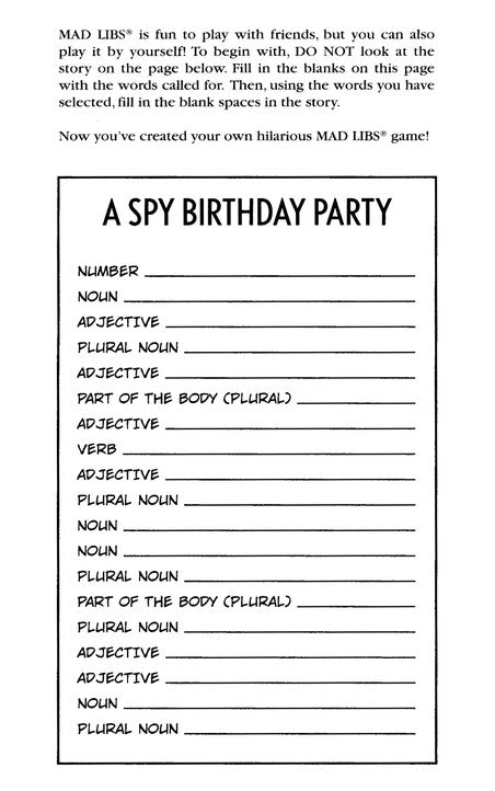 Spy Mad Libs